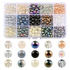 345Pcs 15 Color Electroplate Glass Beads Strands EGLA-Q026-03-1