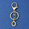 304 Stainless Steel Initial Letter Charm Keychains KEYC-YW00005-15-1