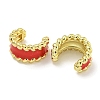Brass with Enamel Cuff Earrings EJEW-C104-079B-02-2