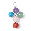 Natural & Synthetic Mixed Gemstone Pendants PALLOY-JF02226-01-1