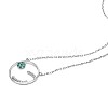 TINYSAND Trendy 925 Sterling Silver Cubic Zirconia Circle Pendant Necklaces TS-N341-S-3
