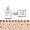 304 Stainless Steel Pave Shell Pendants STAS-G327-01P-K-3