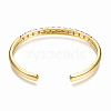 Brass Micro Pave Clear Cubic Zirconia Cuff Bangles BJEW-N302-005D-NF-2