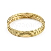 7Pcs Vacuum Plating 201 Stainless Steel Bangles Sets for Women BJEW-F476-04G-1