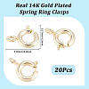 20Pcs Brass Spring Ring Clasps KK-BBC0025-72B-2