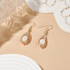 Natural Pearl Teardrop Dangle Earrings EJEW-JE05091-02-4