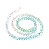 10 Strands Transparent Gradient Color Glass Beads Strands GLAA-CJ0002-09B-10