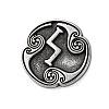 Rune Letters Alloy Pendants PALLOY-S193-01AS-16-1