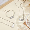 DIY 304 Stainless Steel 2Pcs Necklaces & 2Pcs Bracelets Making Kits SJEW-DR00003-4