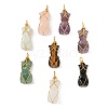 Natural & Synthetic Mixed Gemstone Pendants G-K338-30G-1