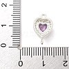 Brass Pave Cubic Zirconia Connector Charms KK-Z072-06S-07-3