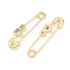 Brass Micro Pave Cubic Zirconia Pendants KK-C162-048G-2