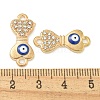 Alloy Blue Enamel Connector Charms ENAM-S003-02J-3