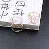 Nuggets Alloy Wire Wrapped Natural Rose Quartz Cuff Rings FS-WGA7830-02-1