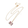 Brass Enamel Book Pendant Necklaces for Women KK-CBAF5B9-01G-01-2