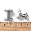 304 Stainless Steel Cuff Buttons G-C185-02P-35-3
