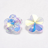 Faceted Glass Rhinestone Charms RGLA-F055-6x6-001AB-2