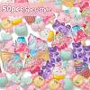 50Pcsc 10 Styles Translucent Resin Cabochons CRES-YW0001-29-2