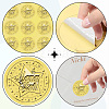 Gold Foil Paper Picture Stickers STIC-WH0030-001-3