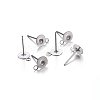 Non-Tarnish 304 Stainless Steel Stud Earring Findings STAS-P210-43P-1