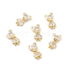 3D Brass Glass Cabochons MRMJ-P015-08LG-3