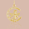 8Pcs Brass Micro Pave Cubic Zirconia Pendants KK-BBC0020-24-6