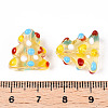 Christmas Theme Handmade Lampwork Bumpy Beads LAMP-G142-06B-3