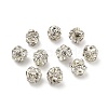 7mm Brass Rhinestone Beads X1-KK-S519-01B-S-1