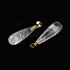 Natural Quartz Crystal Teardrop Pendants G-Q005-03G-09-3