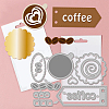 Coffee Theme Carbon Steel Cutting Dies Stencils DIY-WH0309-1717-3