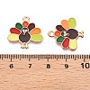 Thanksgiving Day Theme Alloy Enamel Pendants X-ENAM-T020-35B-3