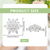 6Pcs Brass Shank Buttons Micro Pave Cubic Zirconia BUTT-FG0001-37-2