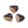 Alloy Enamel Pendant ENAM-H039-07G-C-3