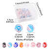32Pcs 8 Colors Handmade Luminous Inner Flower Lampwork Beads LAMP-FS0001-34-4