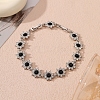 Alloy Rhinestone Link Chain Bracelets PW-WG4AE2D-09-1