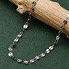 Anti-Tarnish 304 Stainless Steel Flat Sequin Chain Necklaces for Women NJEW-K255-28P-2