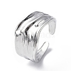 Non-Tarnish 304 Stainless Steel Open Cuff Ring for Women RJEW-C046-09P-1