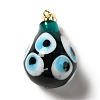 Handmade Evil Eye Lampwork Pendants LAMP-F026-04D-2