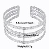 Non-Tarnish Vintage Hammered 304 Stainless Steel Cuff Bangles for Women OO0965-1-1