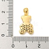 Brass Micro Pave Clear Cubic Zirconia Pendants KK-P275-18G-3