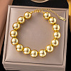 Plastic Beaded Link Bracelets for Women BJEW-G733-01G-1