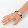 Rectangle Alloy Rhinestone Electronic Watch Bracelets BJEW-JB01737-04-5