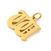 Ion Plating(IP) 304 Stainless Steel Charms STAS-I010-01G-W-2