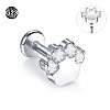 G23 Titanium Micro Pave Clear Cubic Zirconia Cartilage Earrings WG0DE3D-15-1