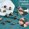 120Pcs 10 Styles Tibetan Style Alloy Cord Ends TIBE-PH0002-20-4