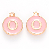Golden Plated Alloy Enamel Charms ENAM-S118-07O-1