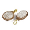 Natural Crackle Quartz Crystal Pendants KK-P282-02G-2