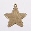 Tibetan Style Alloy Stamping Blank Tag Pendants LS-EA085Y-AB-2