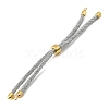 Adjustable Round Polyester Braided Cord Bracelet Making FIND-G117-01G-03-3