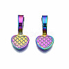 Rainbow Color Alloy Glue-on Flat Pad Bails for Pendant Making LS-PALLOY-N163-098-NR-2